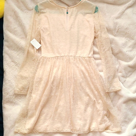 Charlotte Russe - Long Sleeve Lace Embroidered Dress NWT - Picture 5 of 8